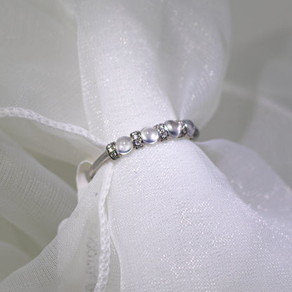 9K銀色鑽石白色冰種戒指