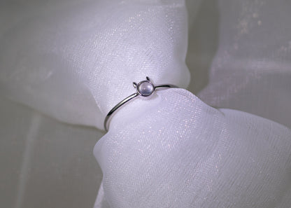 9K銀色鑽石白色冰種戒指生肖牛