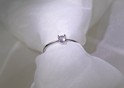 9K銀色鑽石白色冰種戒指生肖牛