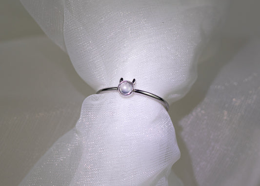 9K銀色鑽石白色冰種戒指生肖牛