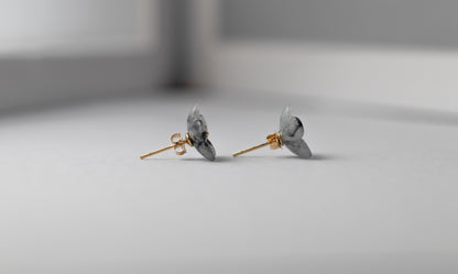 18K冰種烏雞耳環